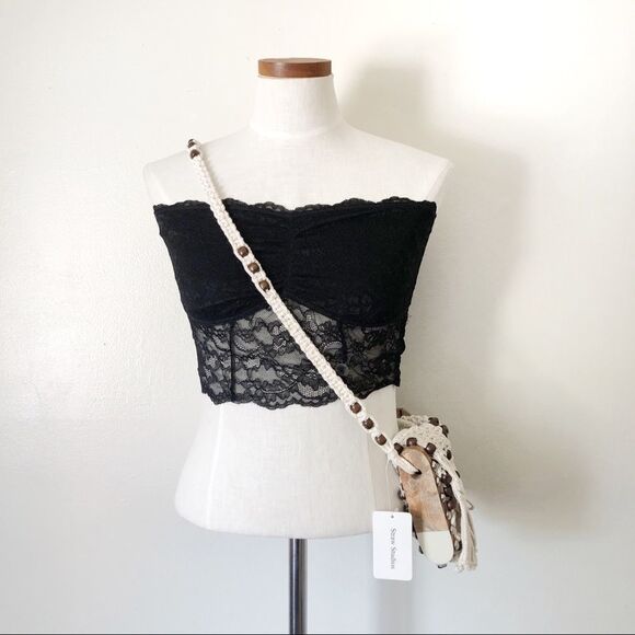 New Straw Studio Macrame Flap shoulder bag NWT - Picture 4 of 9